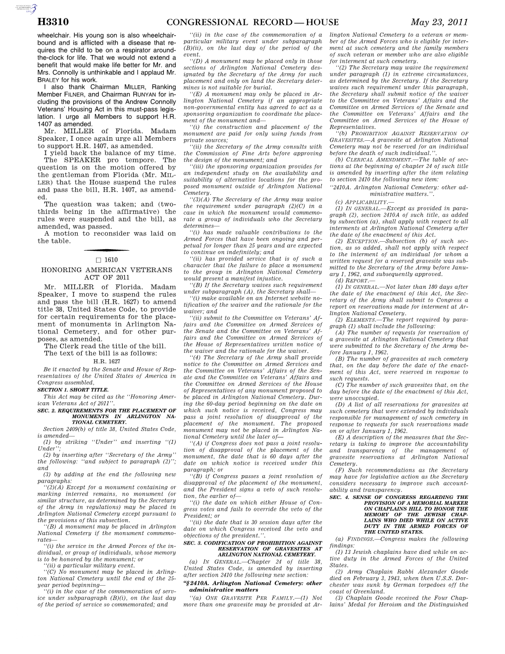 Congressional Record—House H3310