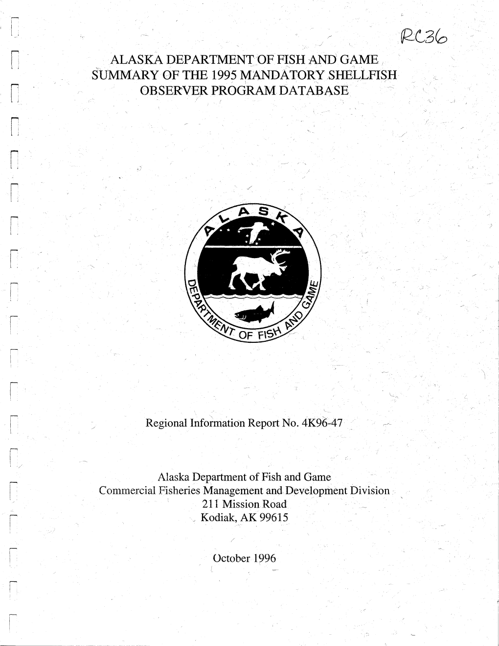 Summary of the 1995 Mandatory Shellfish Observer Program Database