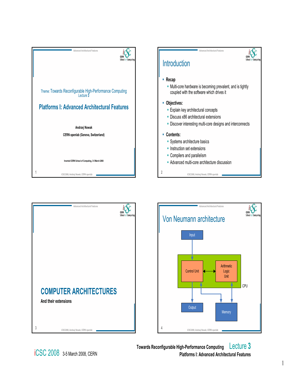 Introduction COMPUTER ARCHITECTURES COMPUTER