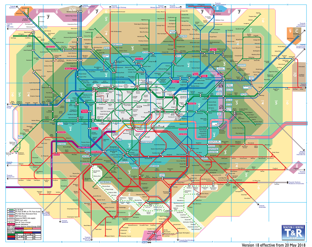 Oyster PAYG Map