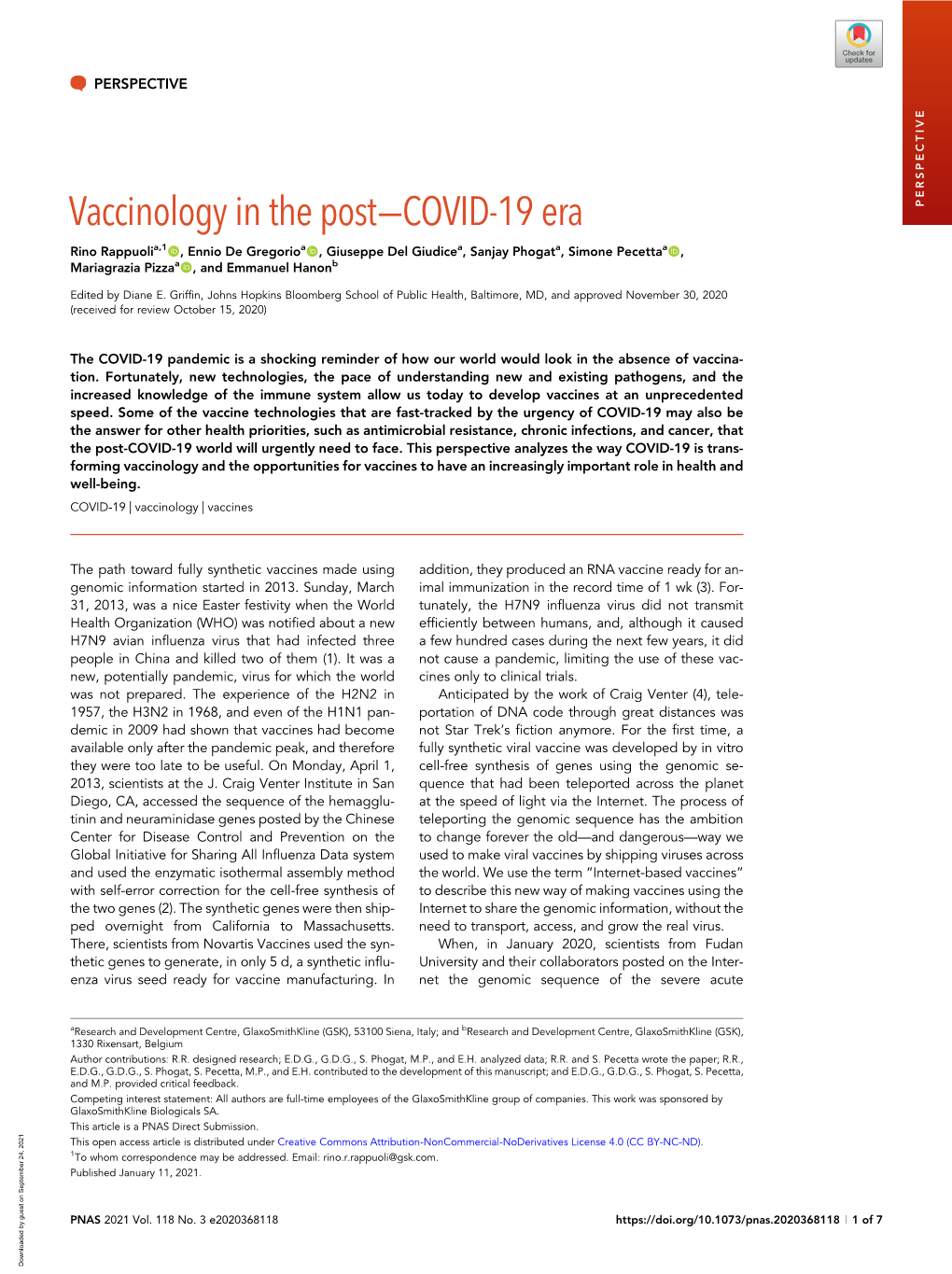 Vaccinology in the Post−COVID-19