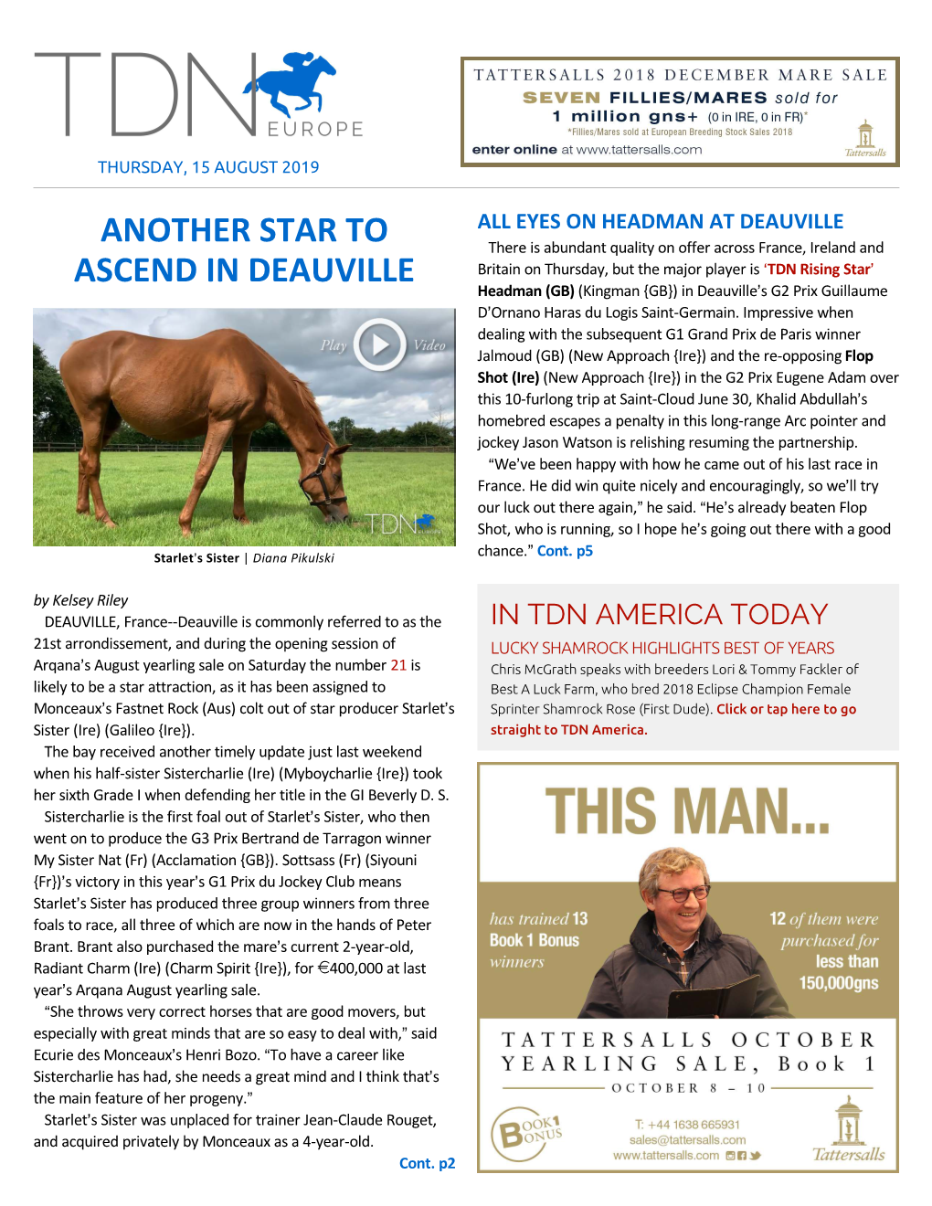 Another Star to Ascend in Deauville Cont