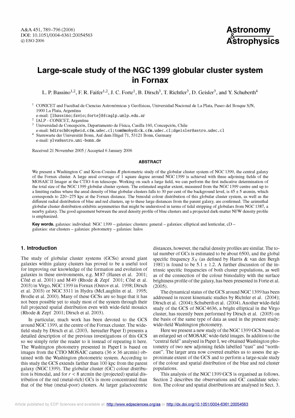 Large-Scale Study of the NGC 1399 Globular Cluster System in Fornax