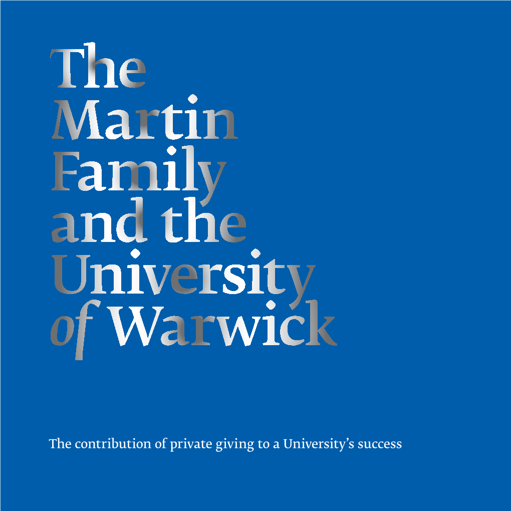 Download a Copy of the Martin Family and the University of Warwick