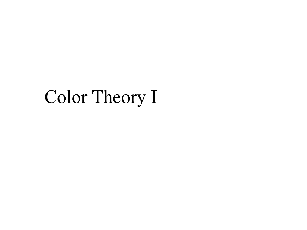 Introduction to Color Theory