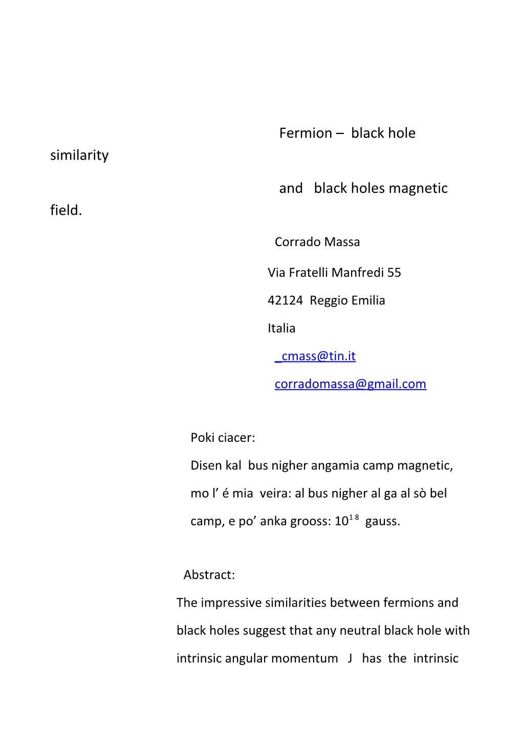 Fermion Black Hole Similarity