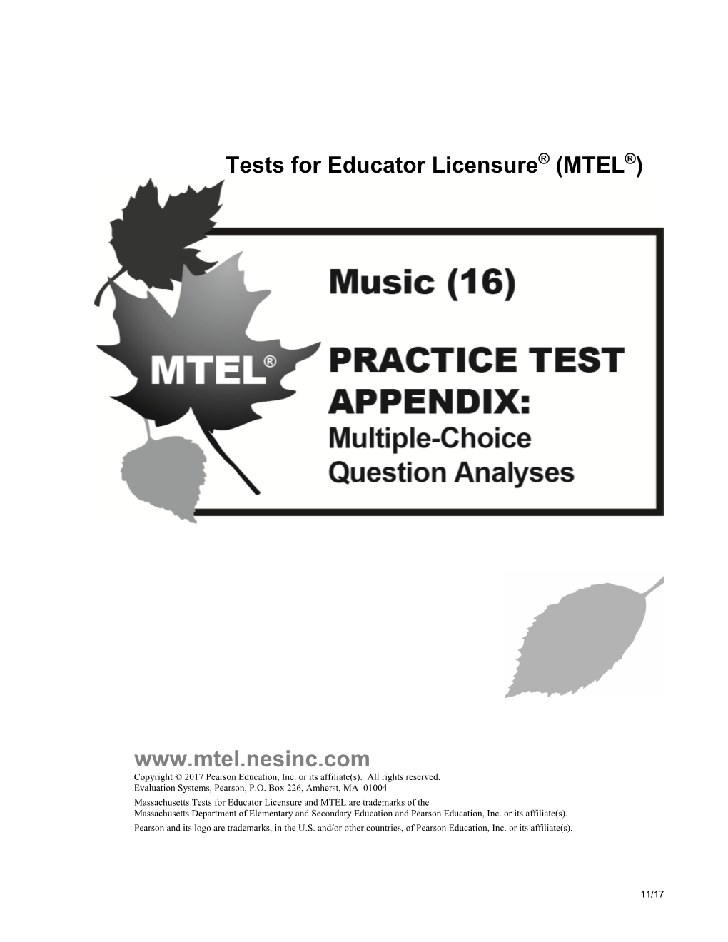 Tests for Educator Licensure (MTEL )
