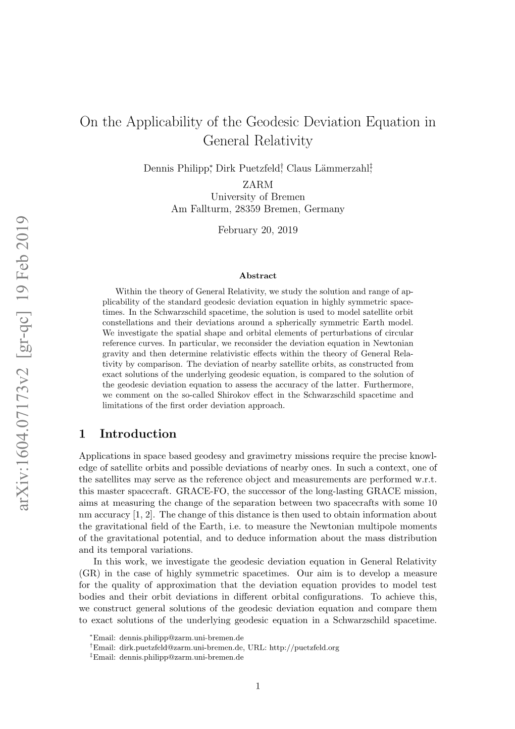 On the Applicability of the Geodesic Deviation Equation in General