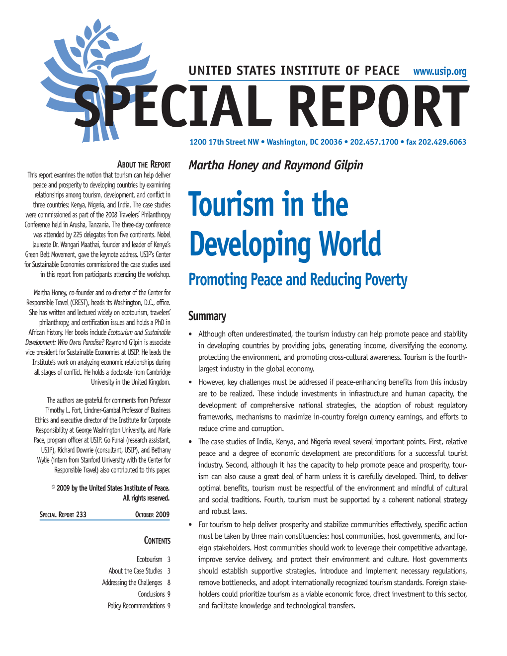 Tourism in the Developing World
