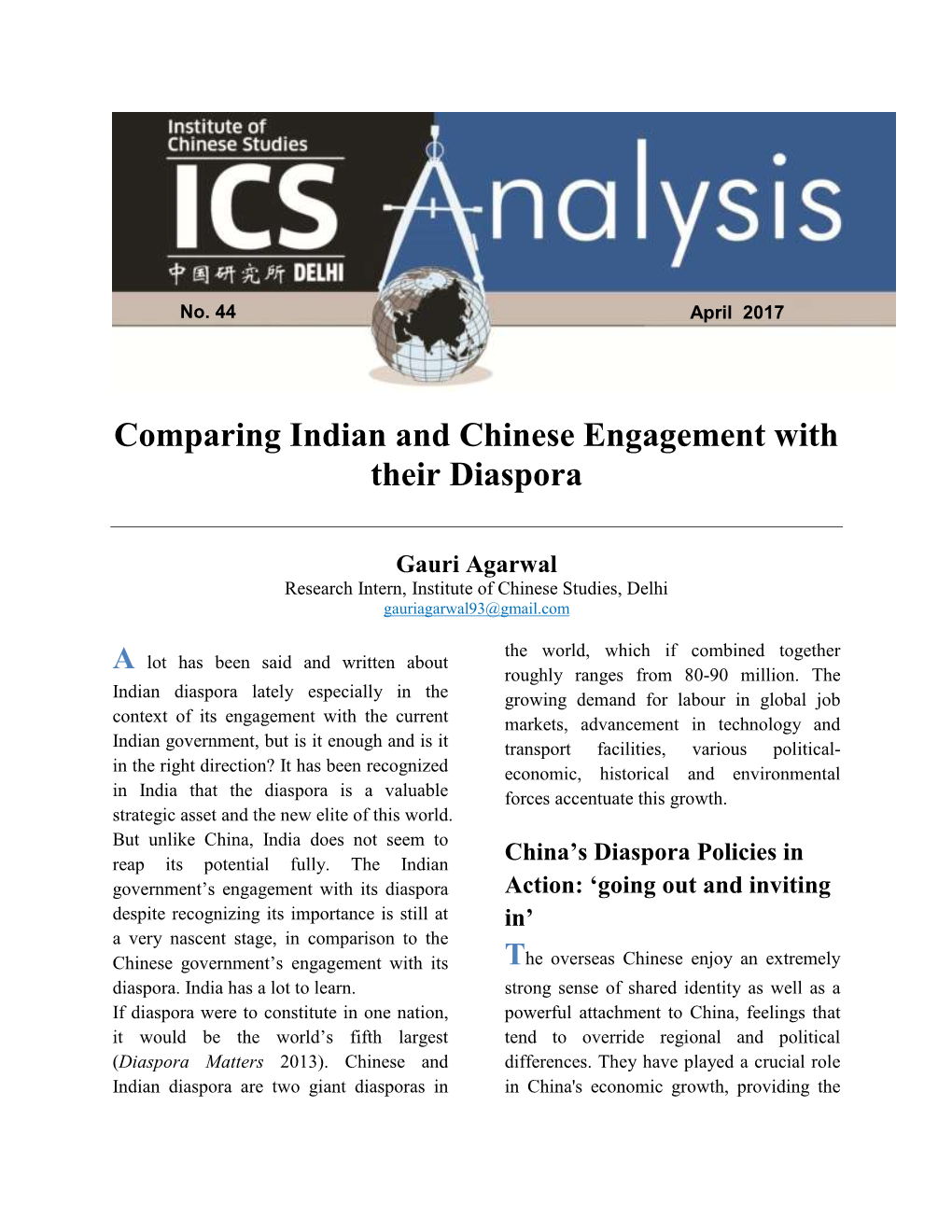 Comparing Indian and Chinese Engagement with Their Diaspora