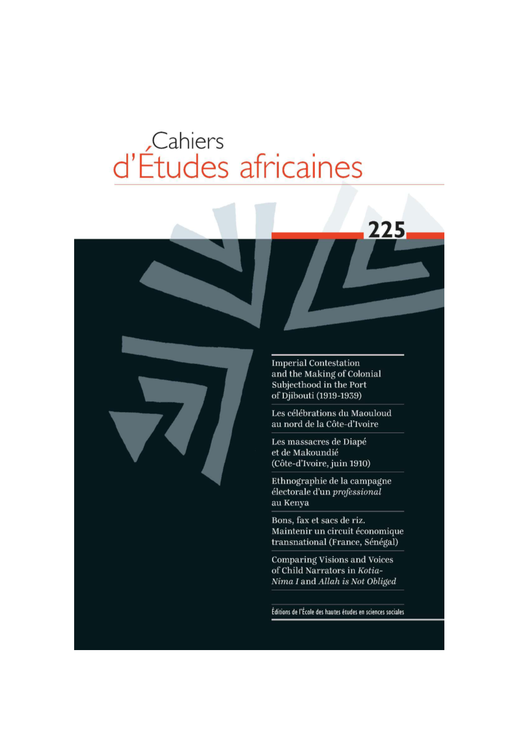 Cahiers D'études Africaines