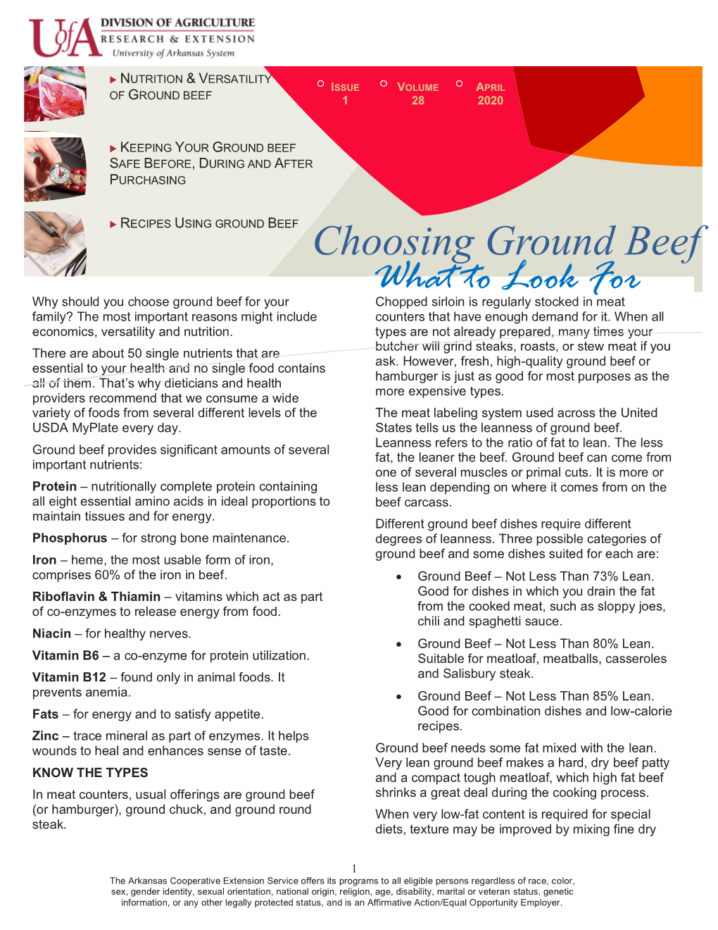 Choosing Ground Beef