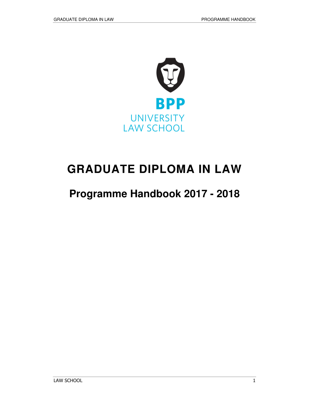 Graduate Diploma in Law Programme Handbook