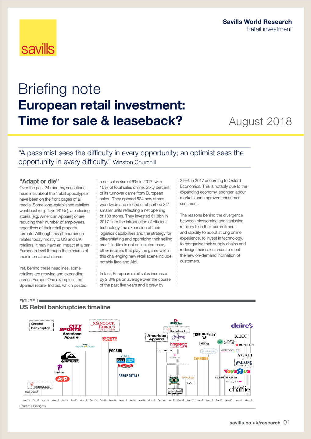 European Retail Investment: Time for Sale & Leaseback?