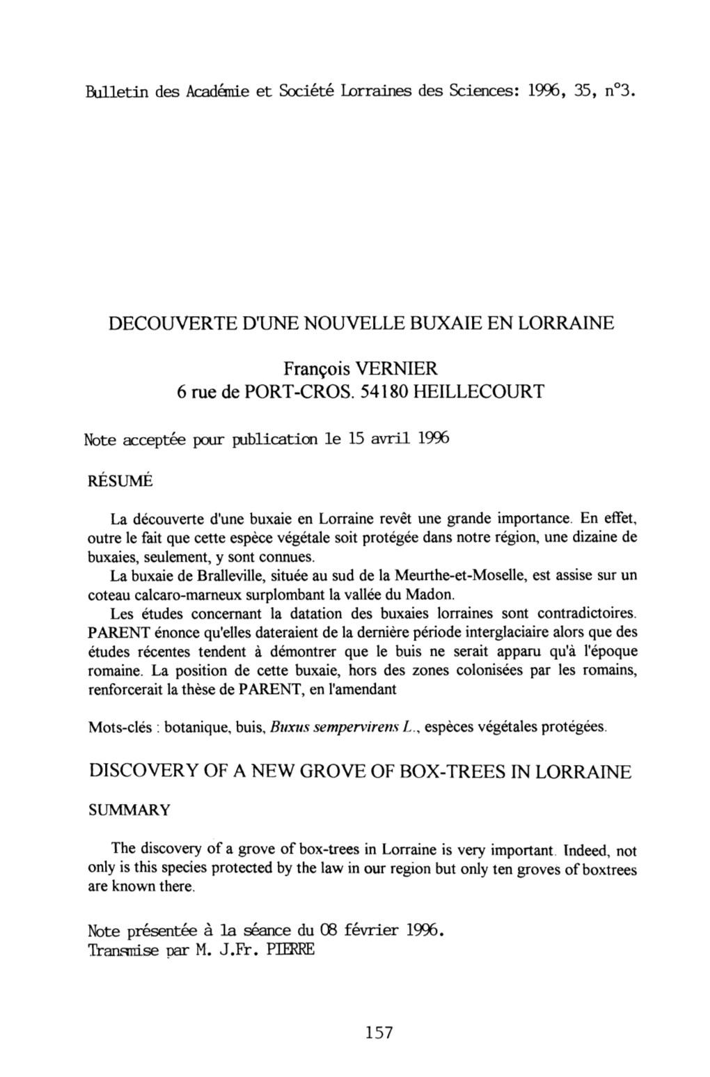 DECOUVERTE D'une NOUVELLE BUXAIE EN LORRAINE François