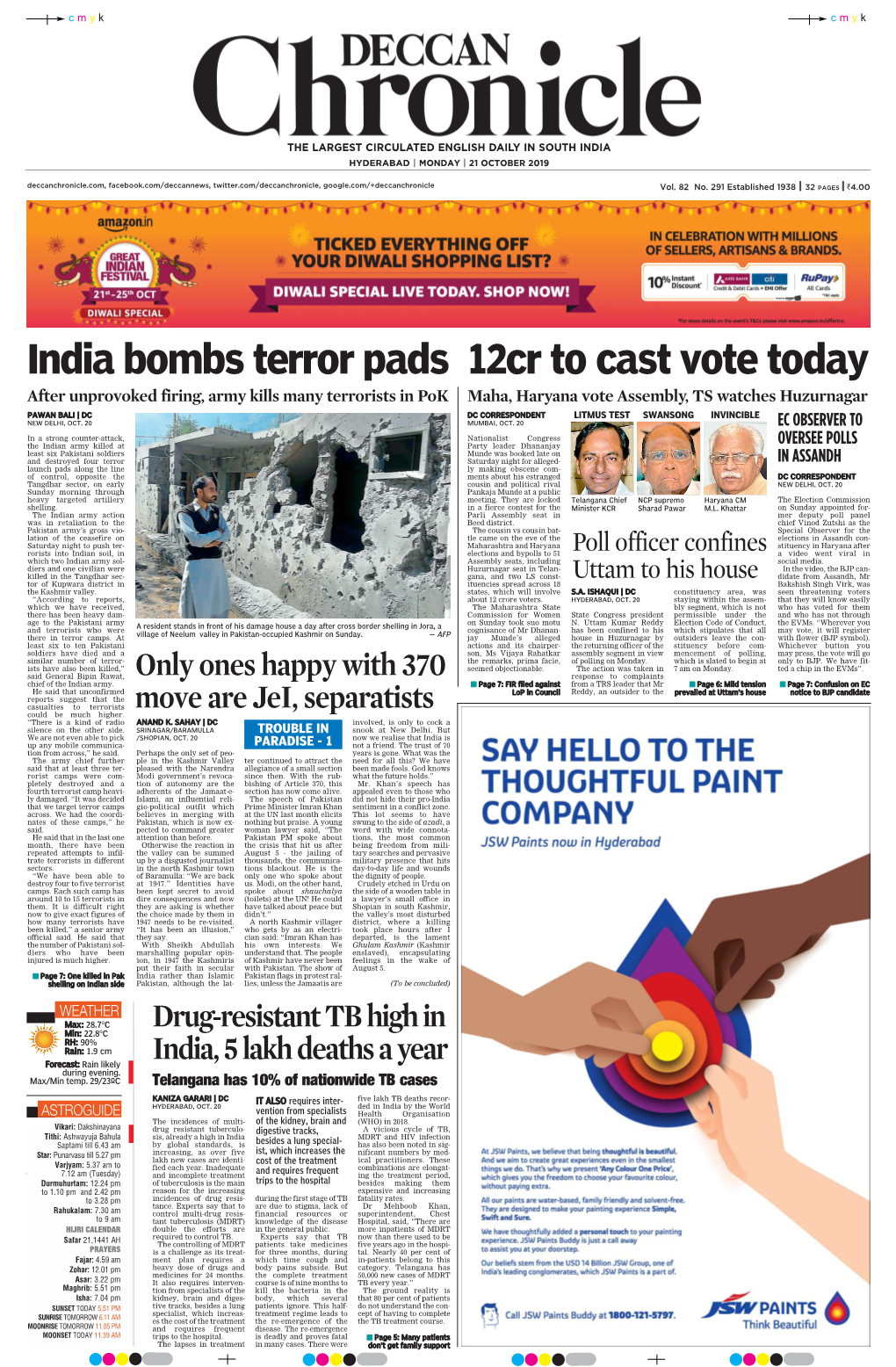 India Bombs Terror Pads 12Cr to Cast Vote Today