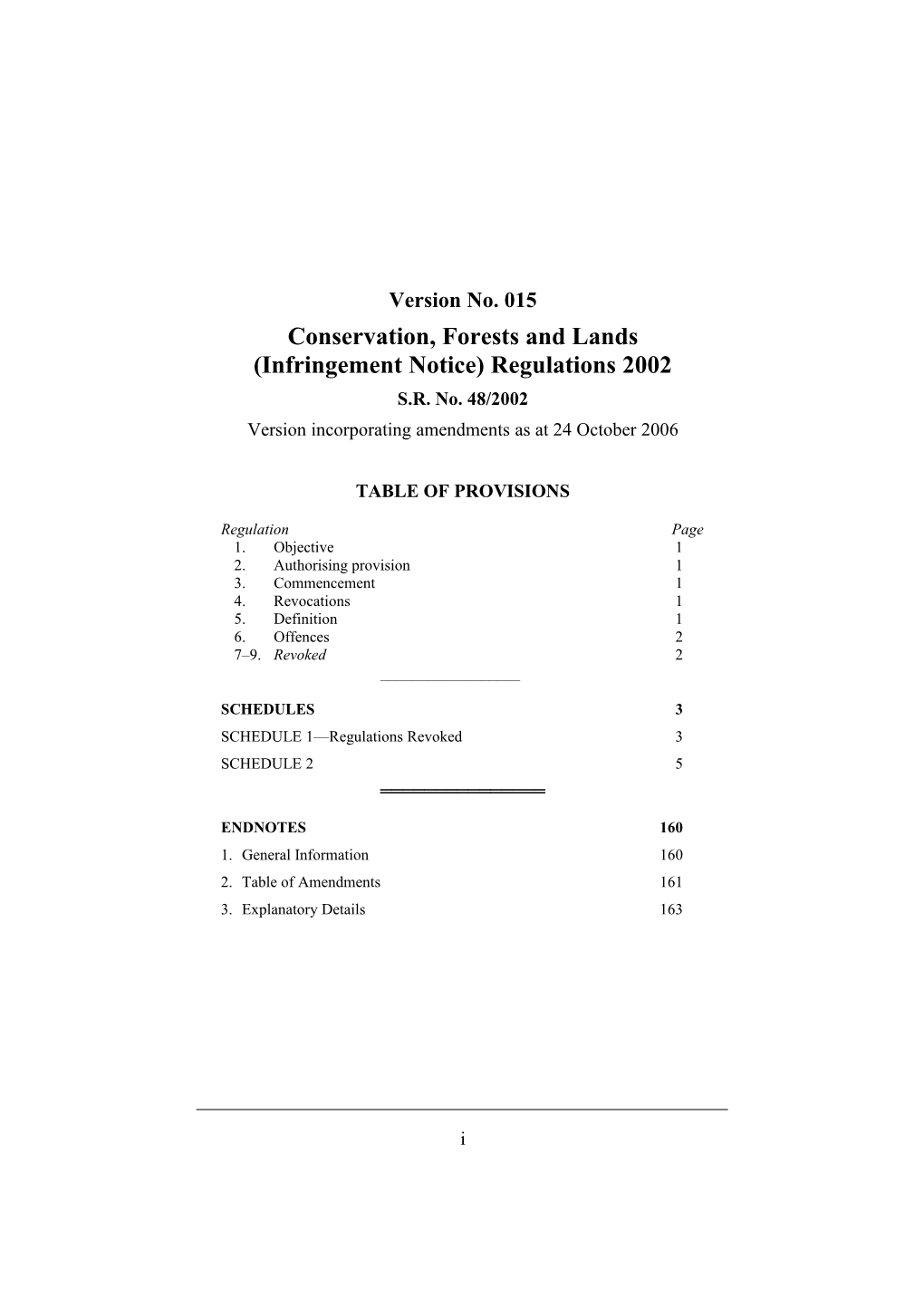 Conservation, Forests and Lands (Infringement Notice) Regulations 2002