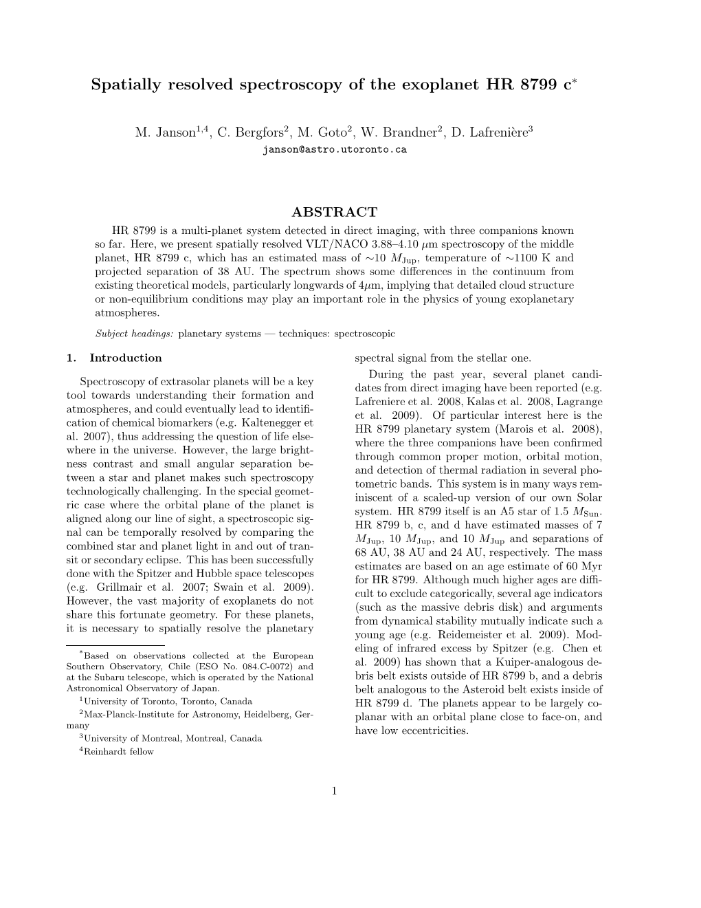 Spatially Resolved Spectroscopy of the Exoplanet HR 8799 C∗