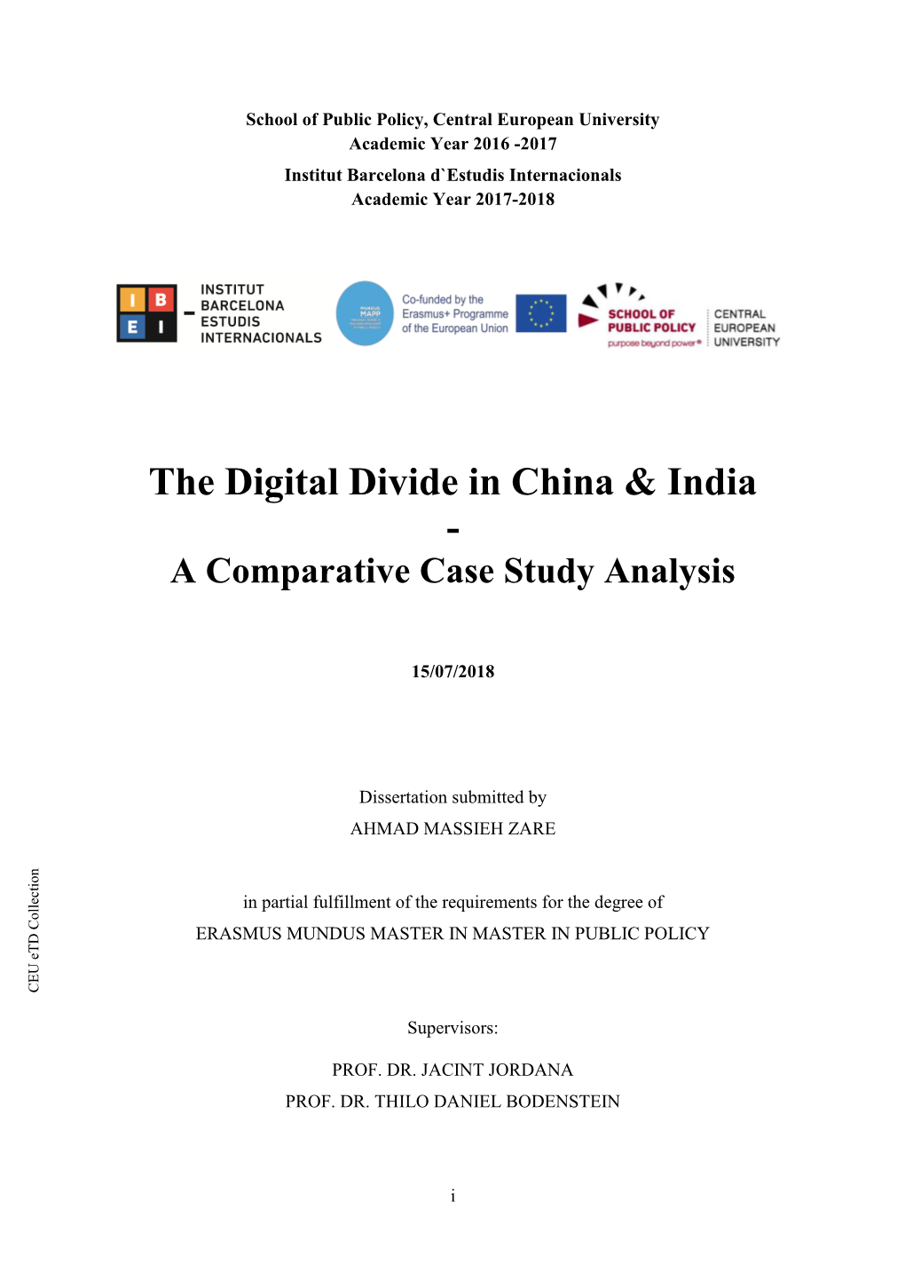 The Digital Divide in China & India