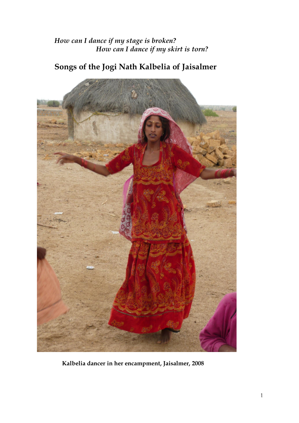 Songs of the Jogi Nath Kalbelia of Jaisalmer