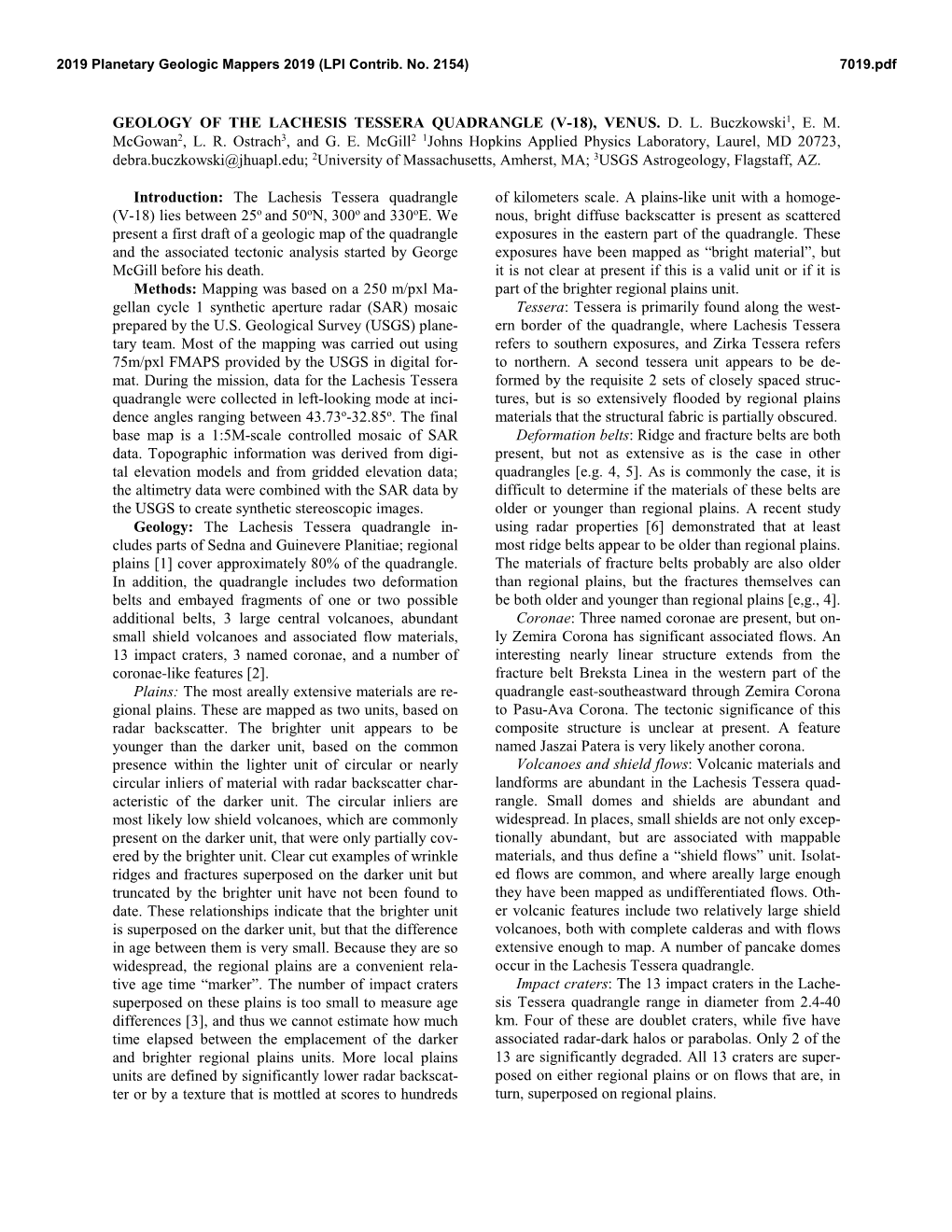 Geology of the Lachesis Tessera Quadrangle (V-18), Venus