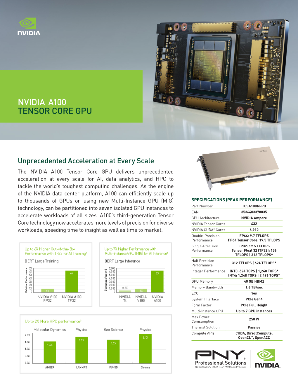 Nvidia A100 Tensor Core Gpu