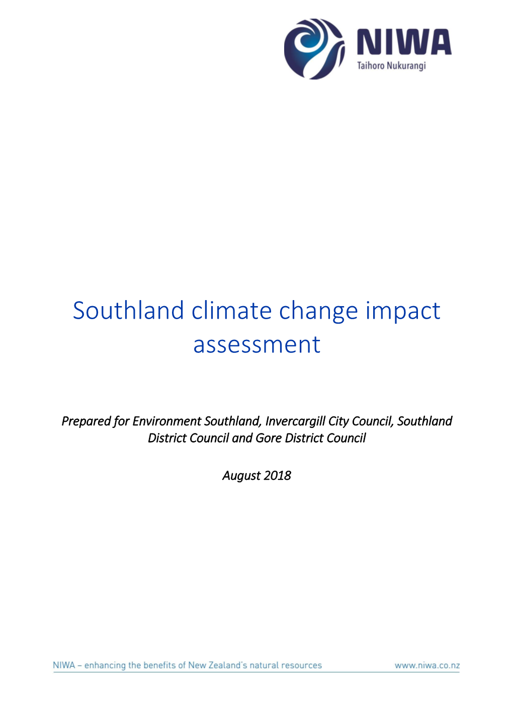 NIWA Southland Climate Change