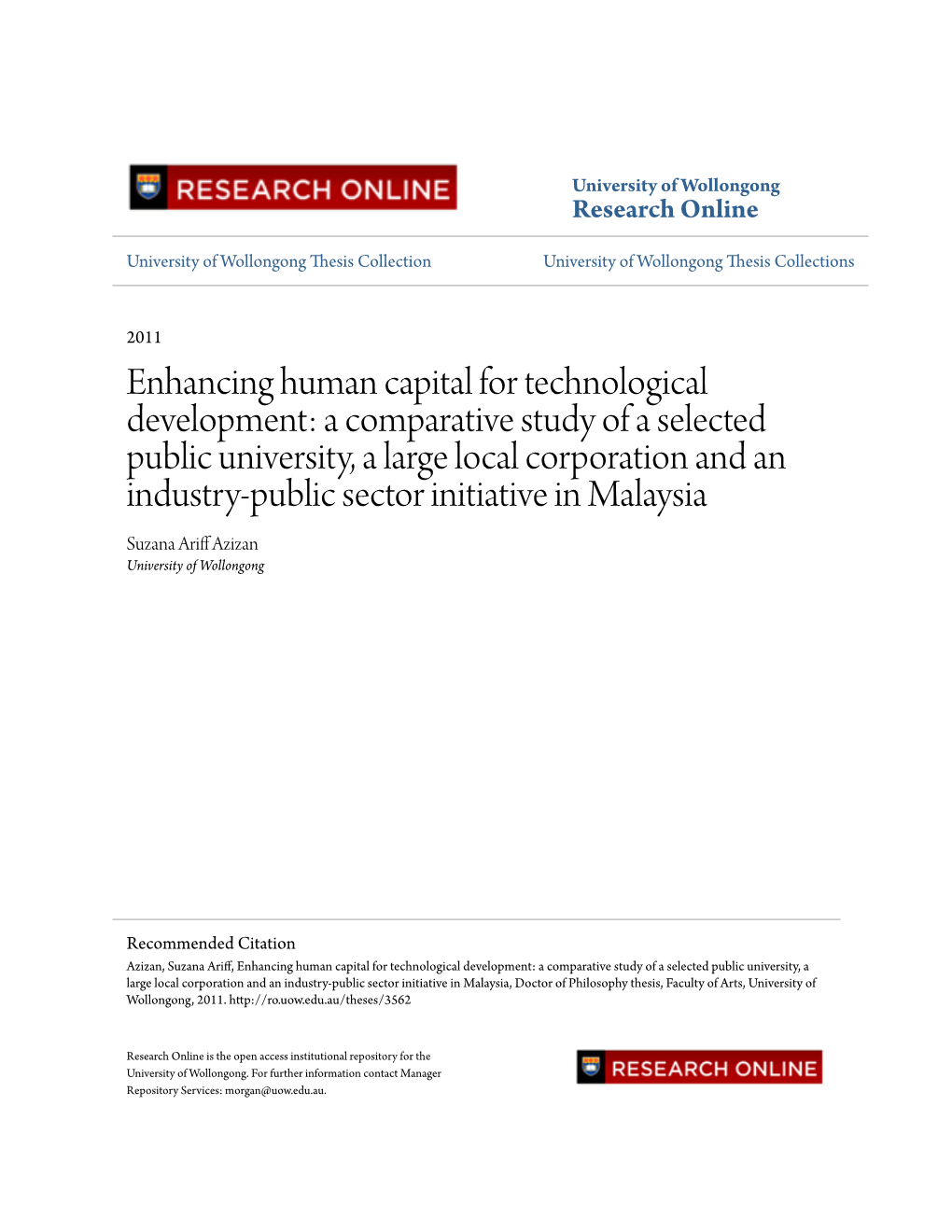 Enhancing Human Capital for Technological