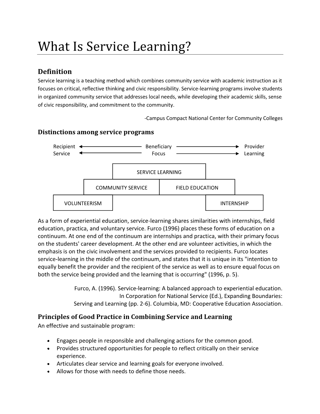 What Is Service Learning?
