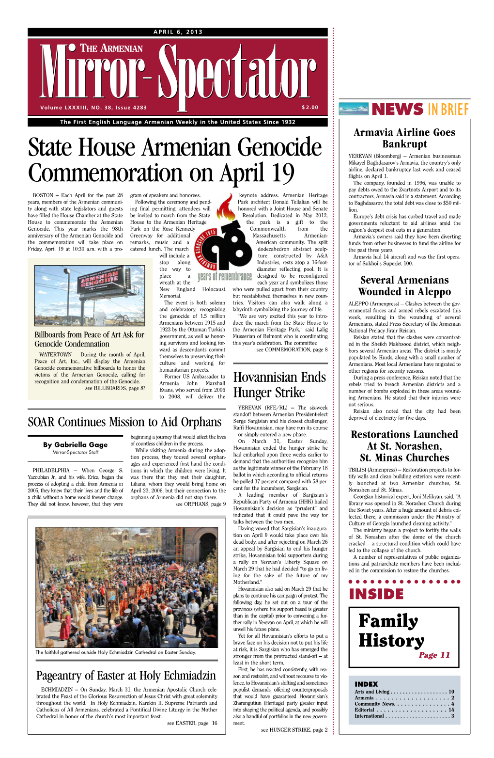 State House Armenian Genocide Commemoration on April 19