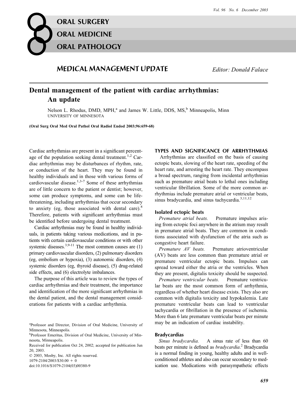 An Update Ooooral SURGERY ORAL MEDICINE