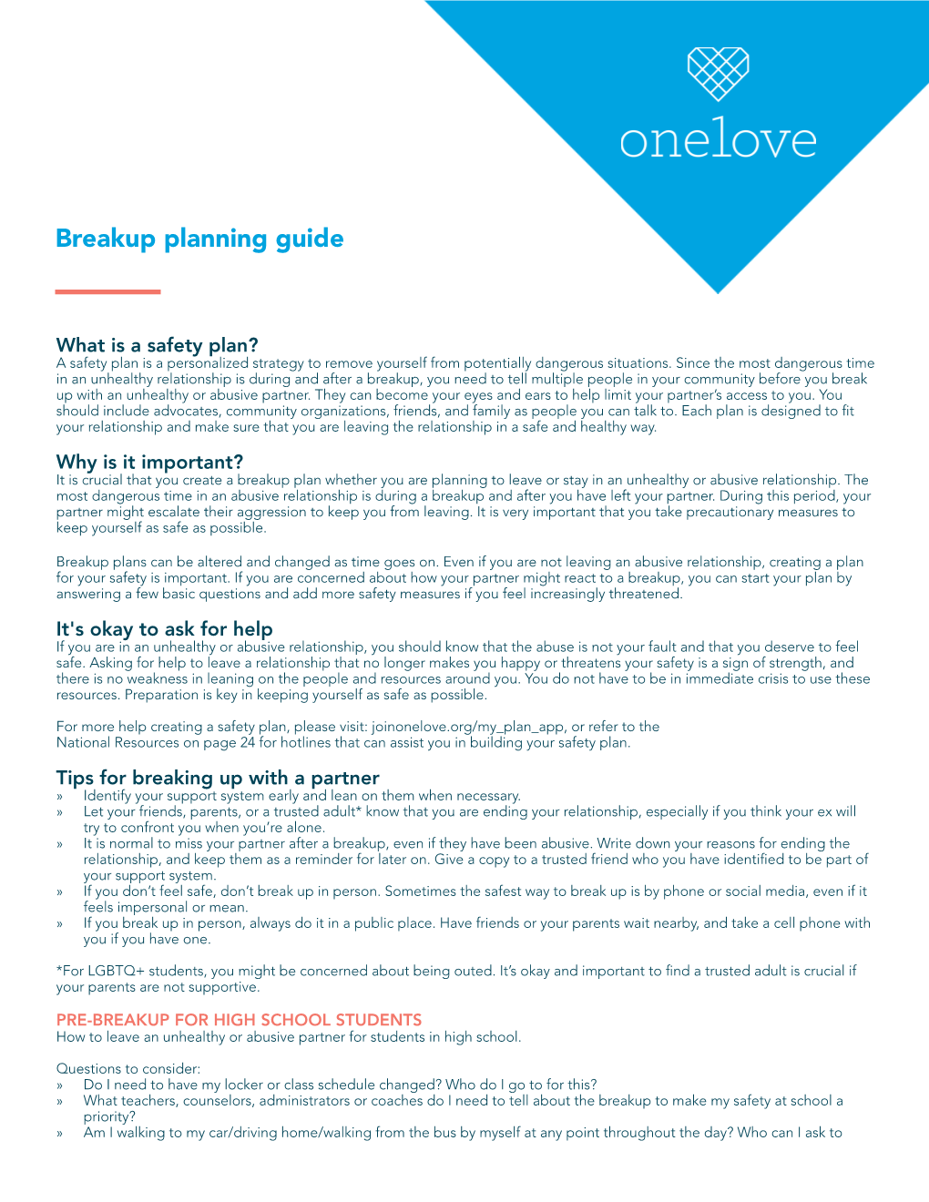 Breakup Planning Guide