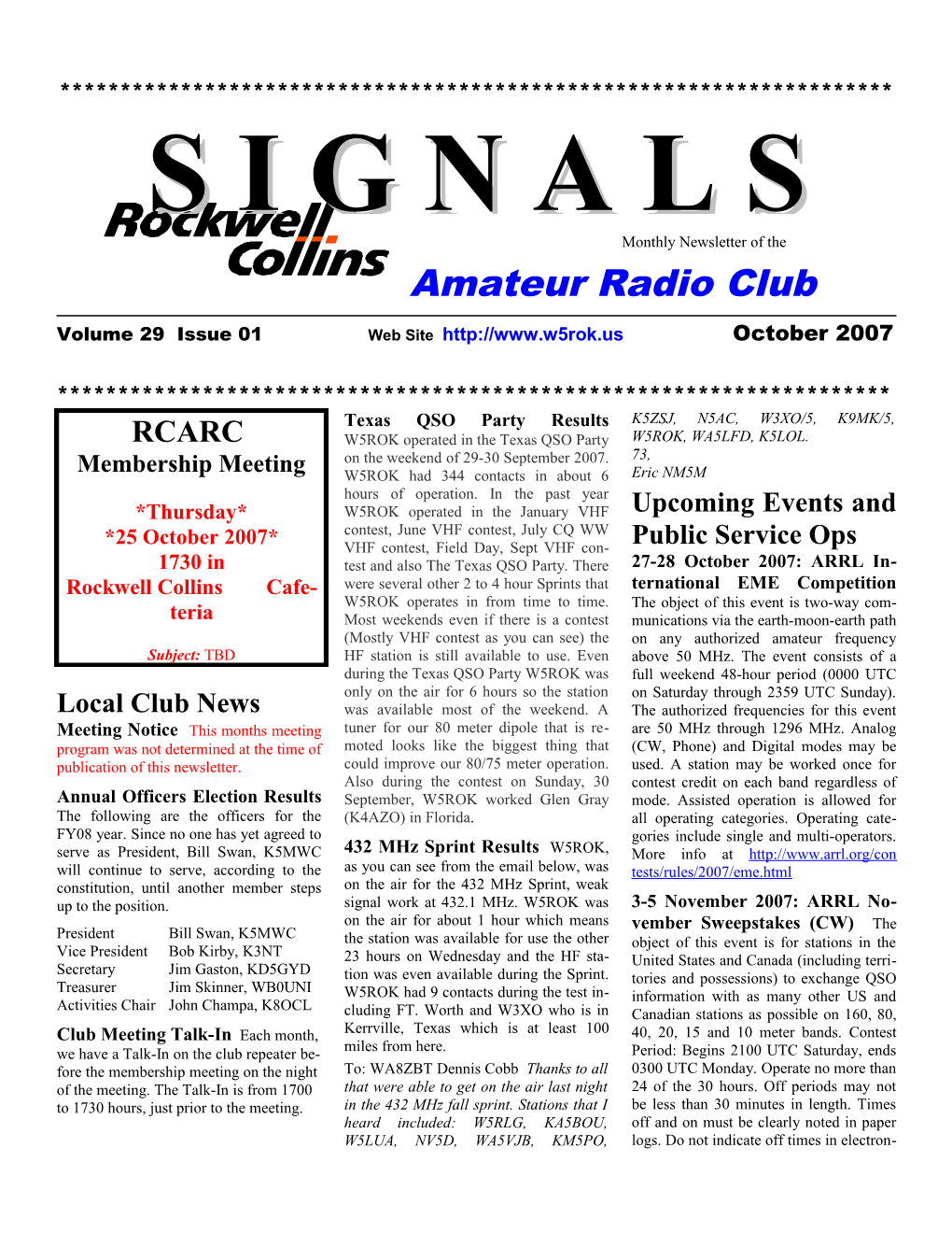 Amateur Radio Club s1