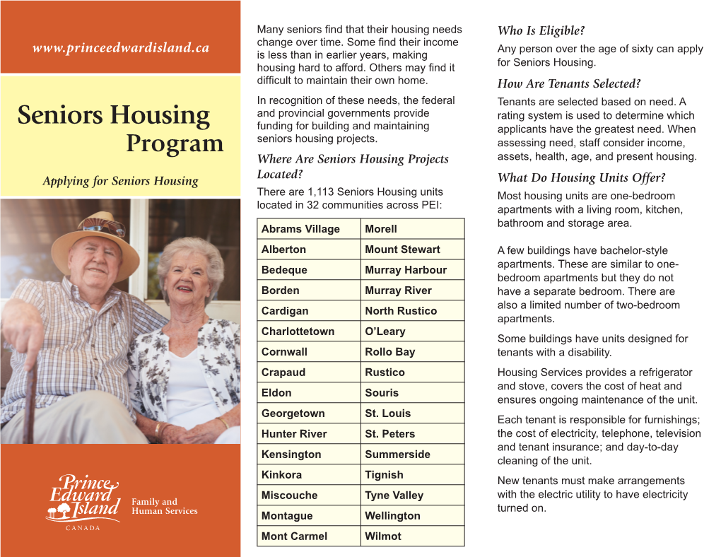 Seniors Housing Program