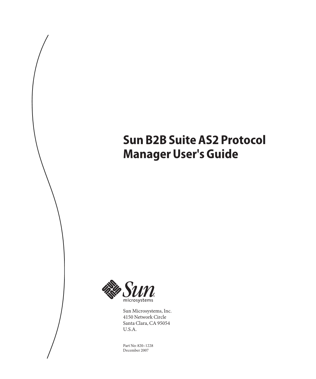 Sun B2B Suite AS2 Protocol Manager User's Guide