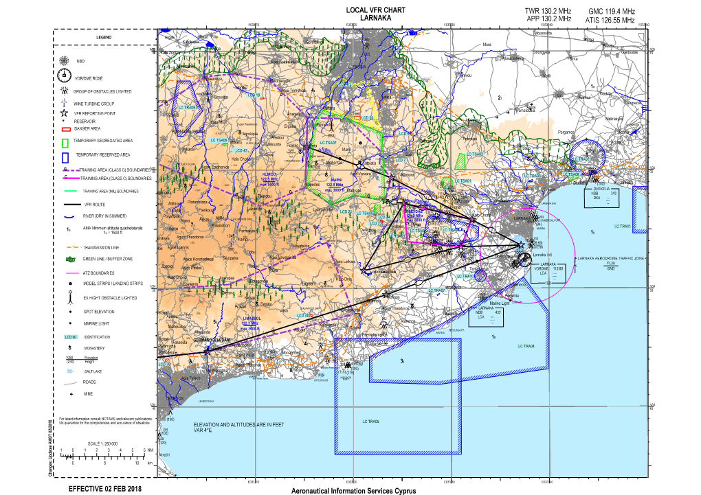 Local VFR Chart Larnaka