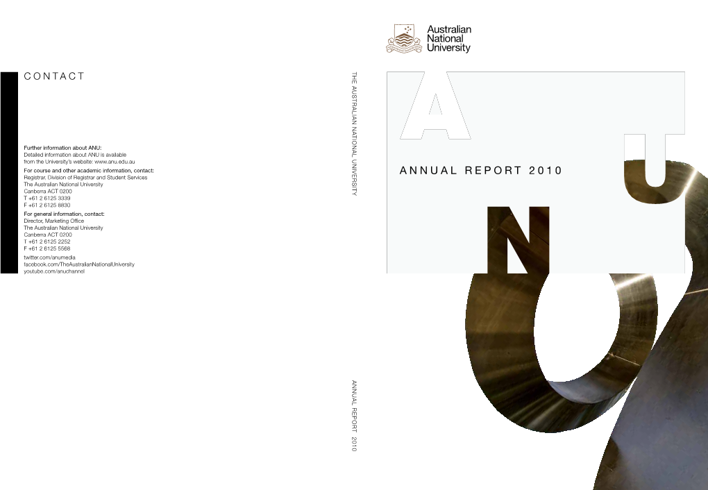 Annual Report 2010 Registrar, Division of Registrar and Student Services Rs