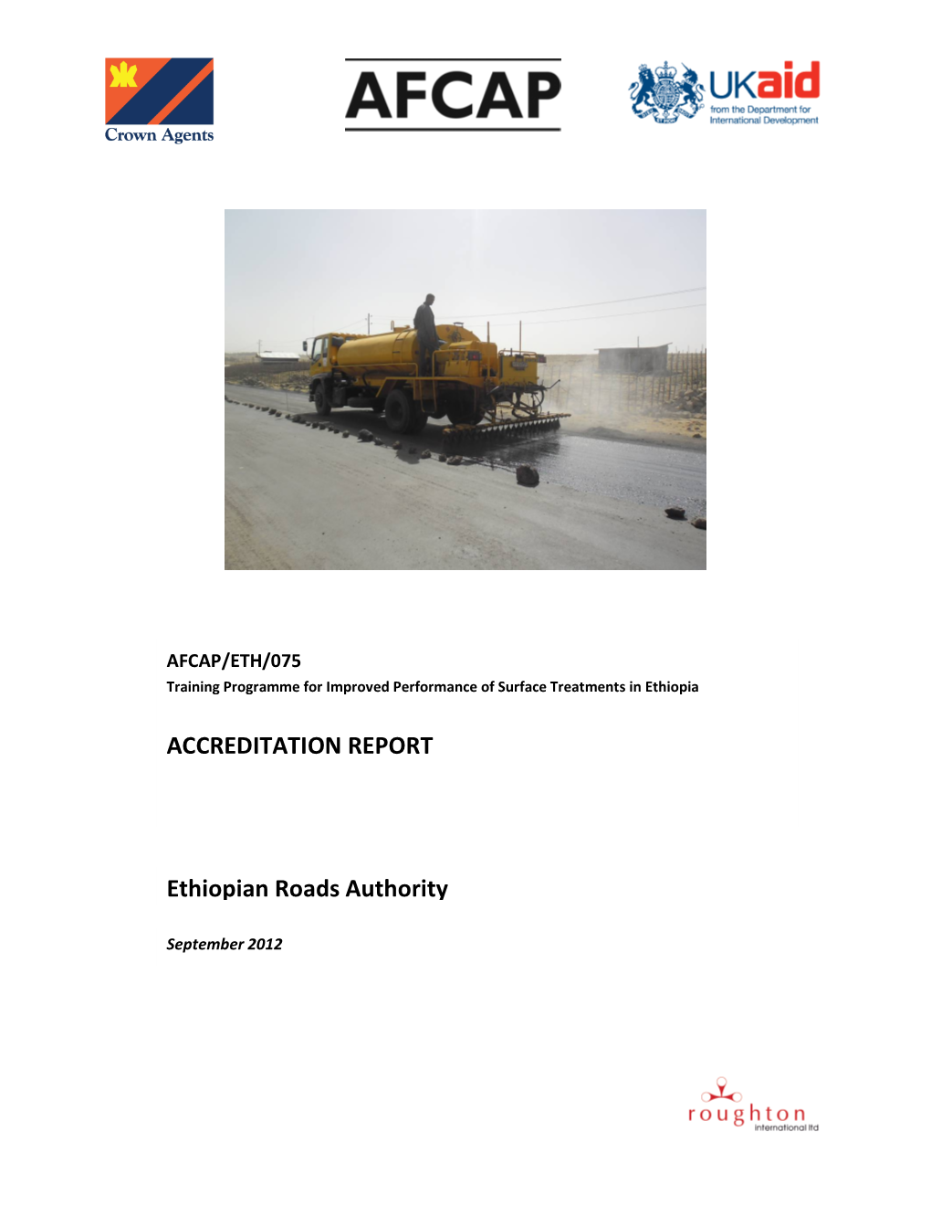 ACCREDITATION REPORT Ethiopian Roads Authority