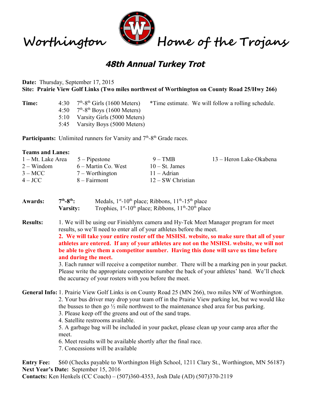 38Th Annual Turkey Trot