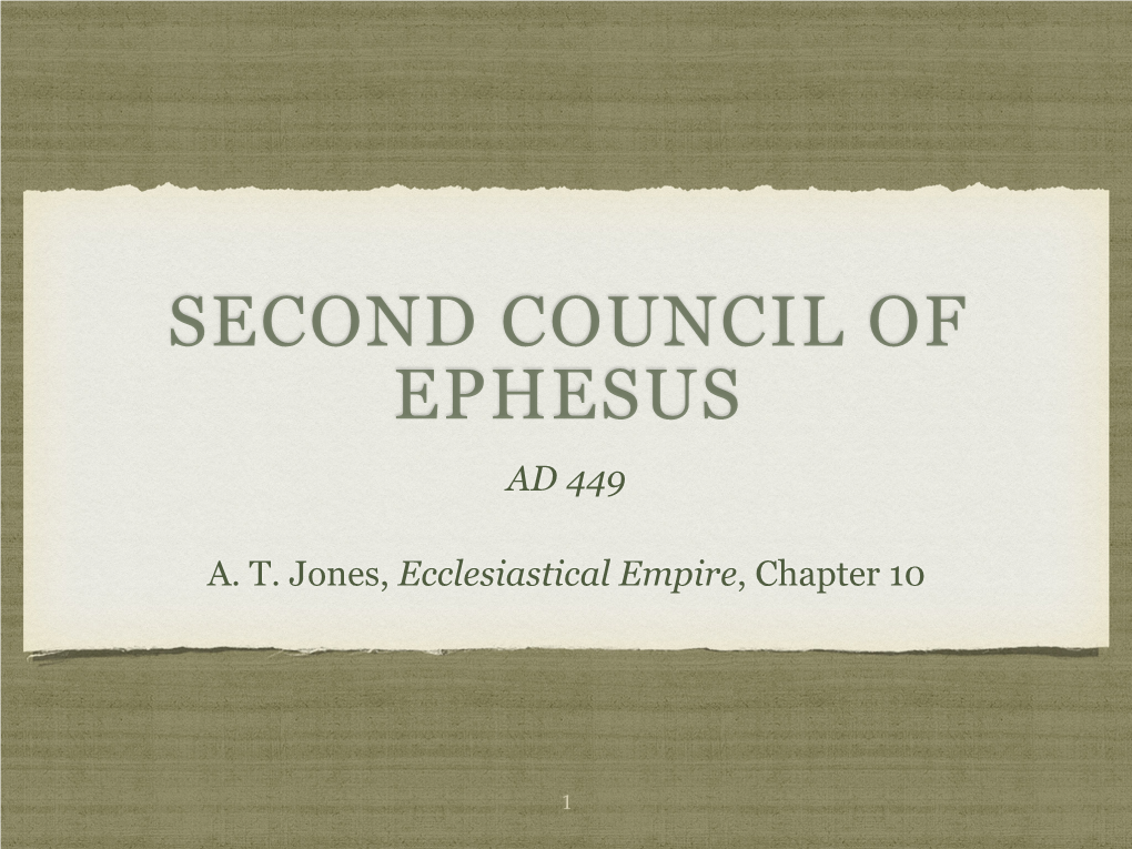 Second Council of Ephesus Ad 449
