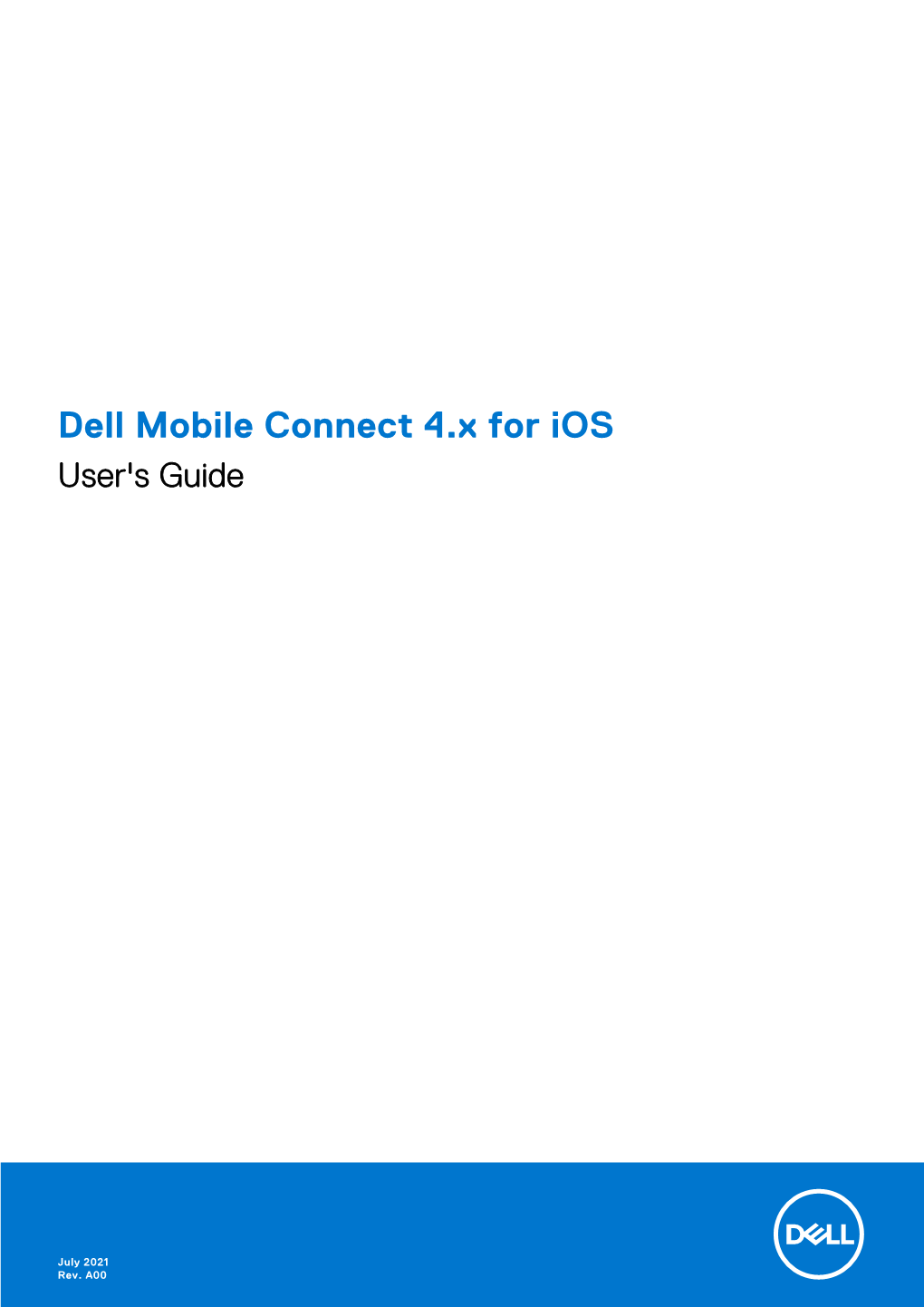 Dell Mobile Connect 4.X for Ios User's Guide