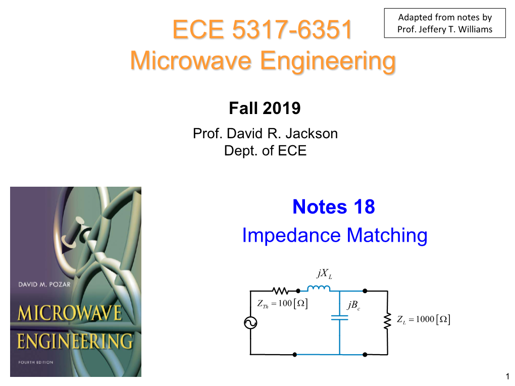 ECE 5317-6351 Microwave Engineering
