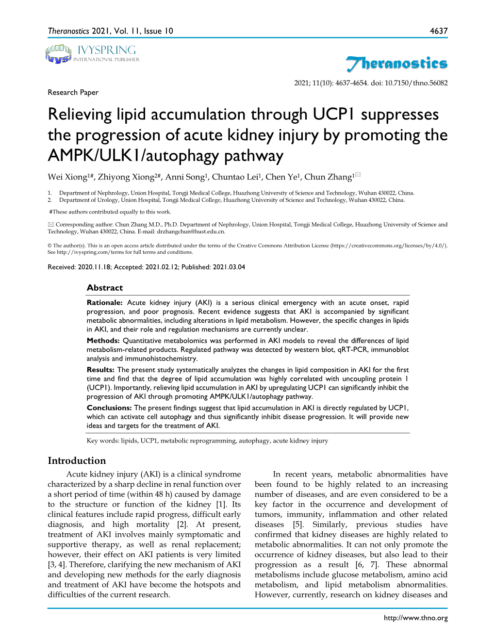 Theranostics Relieving Lipid Accumulation Through UCP1
