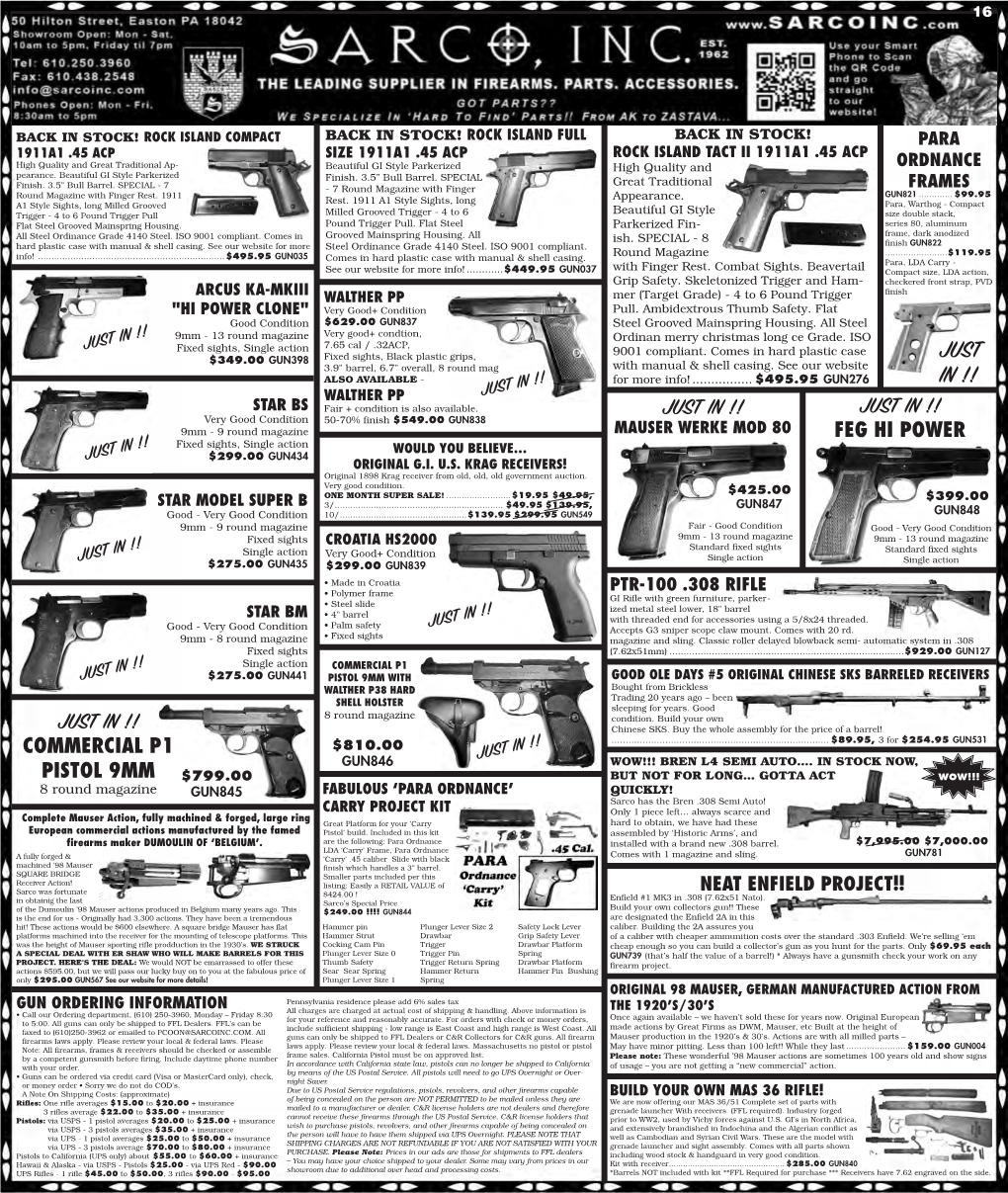 JUST in !! Fixed Sights, Single Action 9001 Compliant