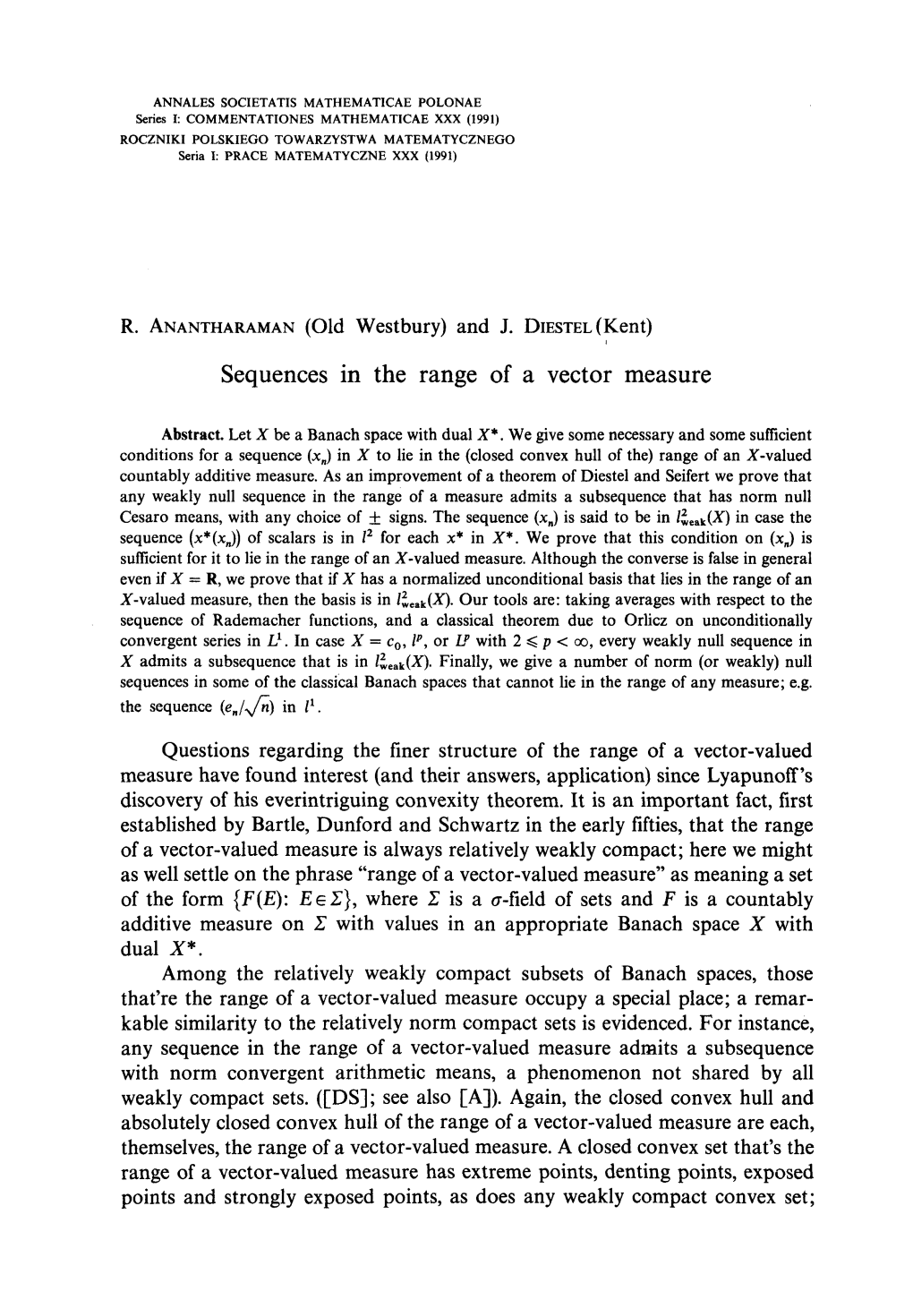 Sequences in the Range of a Vector Measure