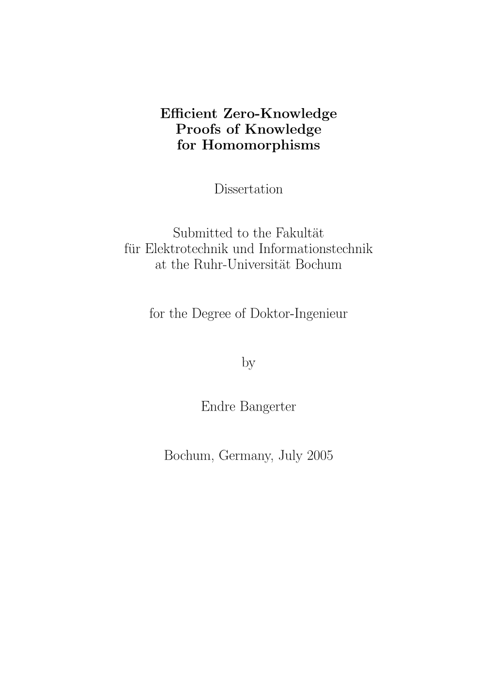 Efficient Zero-Knowledge Proofs of Knowledge for Homomorphisms