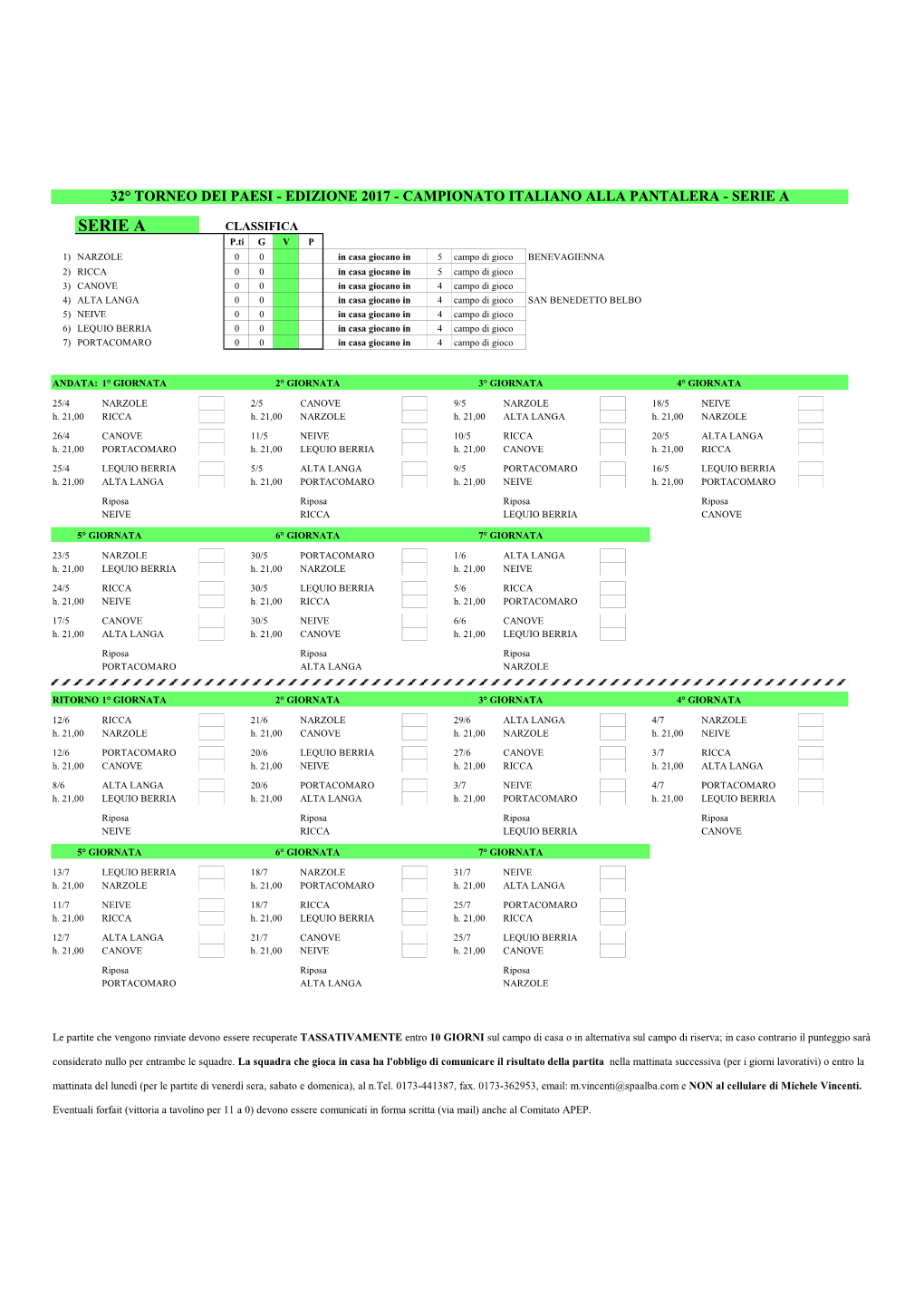 Calendario 2017