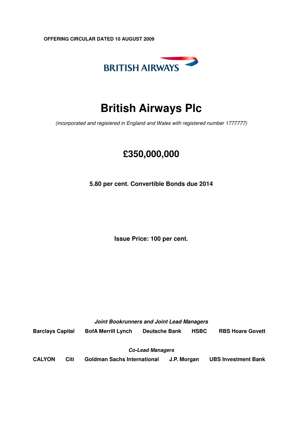 British Airways Plc