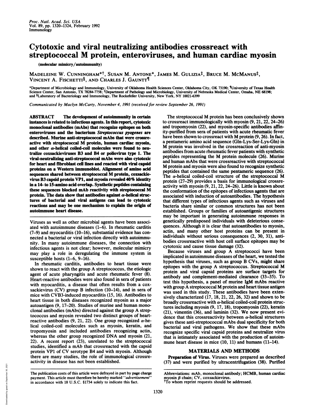 Cytotoxic and Viral Neutralizing Antibodies Crossreact With