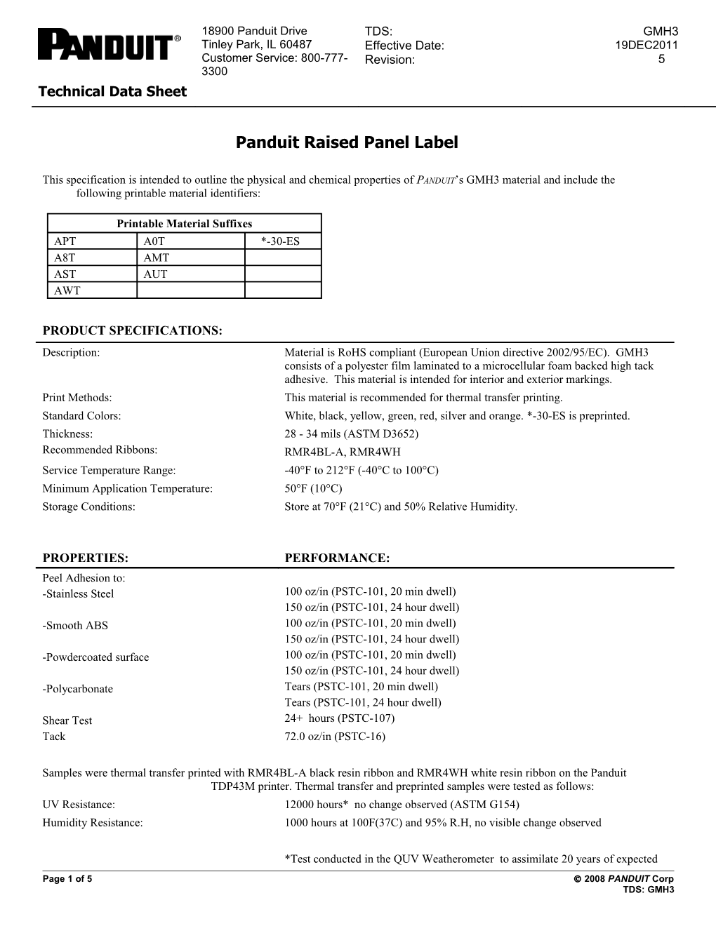 Technical Data Sheet